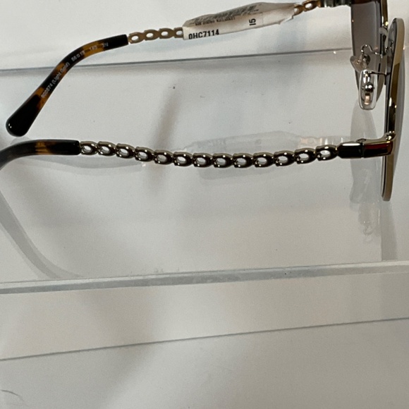 NWT coach metal frame sunglasses HC 7114 light gold with hard case RX main image 6